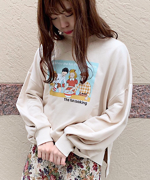 apres jour(アプレジュール)の「アソートプリント袖タックスウェット【ZOZOTOWN限定アイテム】(Tシャツ/カットソー・レディース・チャコールグレー/ブラック/ベージュ/その他/ラベンダー/ライトベージュ・フリー)」の21枚目の写真