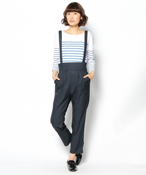 Ray BEAMS（レイビームス）の「Ray BEAMS / ハイウエスト サスペンダー付きパンツ（その他パンツ・レディース・ブラック/ネイビー・1/0）」の13枚目の写真