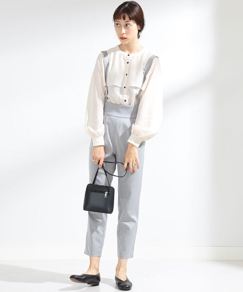 Ray BEAMS（レイビームス）の「Ray BEAMS / ハイウエスト サスペンダー付きパンツ（その他パンツ・レディース・ブラック/ネイビー・1/0）」の9枚目の写真