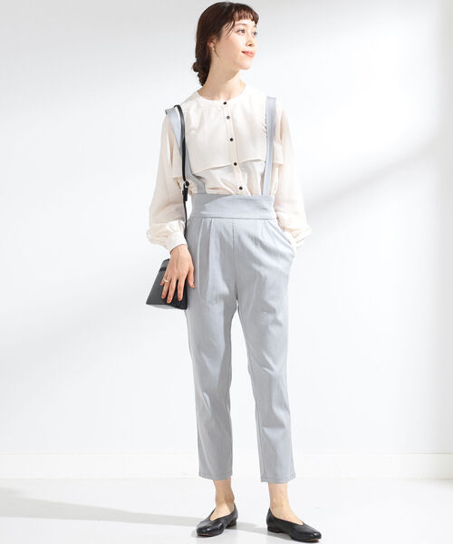 Ray BEAMS（レイビームス）の「Ray BEAMS / ハイウエスト サスペンダー付きパンツ（その他パンツ・レディース・ブラック/ネイビー・1/0）」の10枚目の写真