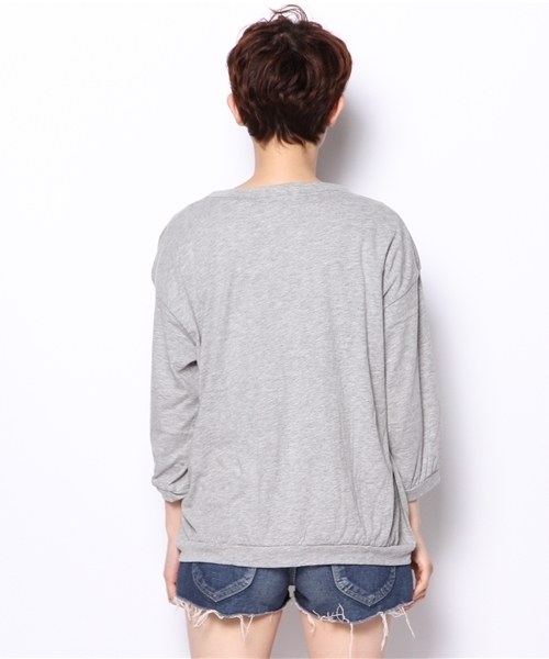 POU DOU DOU（プードゥドゥ）の「ティータイムポケット7分袖カーデ（カーディガン/ボレロ・レディース・アイボリー/トップグレー/グリーン/ネイビー・03）」の7枚目の写真