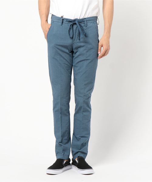 EDIFICE（エディフィス）の「BRIGLIA / ブリリア シアサッカーイージーテーパー（スラックス・メンズ・ブルー/ブラウン系その他・46/44/48）」の5枚目の写真