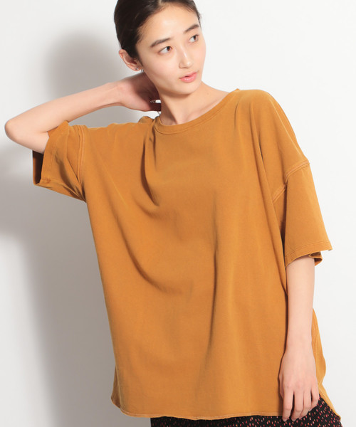 niko and...（ニコアンド）の「ピグメントオーバーＴシャツ（Tシャツ/カットソー・レディース・ホワイト/ライトブルー/ベージュ/キャメル/ピンク・FREE）」の4枚目の写真