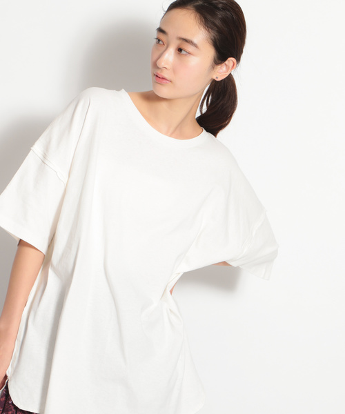 niko and...（ニコアンド）の「ピグメントオーバーＴシャツ（Tシャツ/カットソー・レディース・ホワイト/ライトブルー/ベージュ/キャメル/ピンク・FREE）」の2枚目の写真