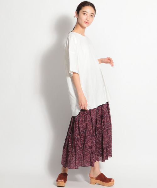 niko and...（ニコアンド）の「ピグメントオーバーＴシャツ（Tシャツ/カットソー・レディース・ホワイト/ライトブルー/ベージュ/キャメル/ピンク・FREE）」の8枚目の写真