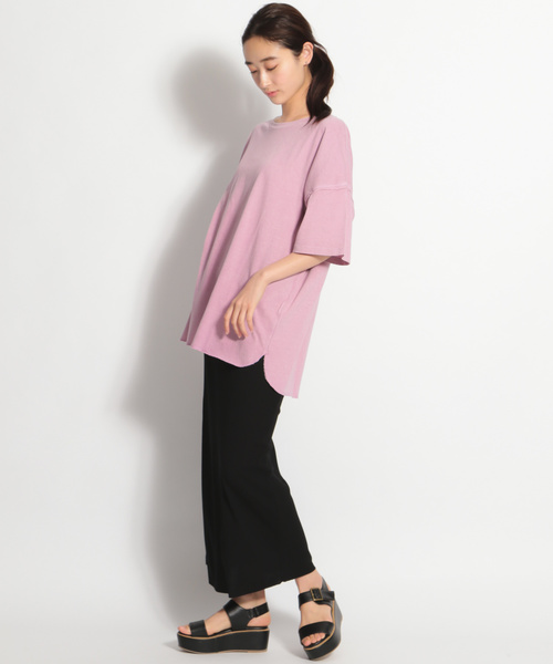 niko and...（ニコアンド）の「ピグメントオーバーＴシャツ（Tシャツ/カットソー・レディース・ホワイト/ライトブルー/ベージュ/キャメル/ピンク・FREE）」の13枚目の写真