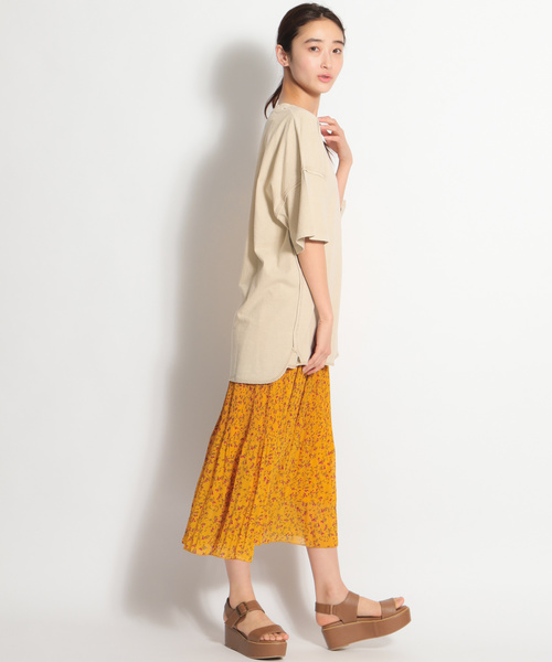 niko and...（ニコアンド）の「ピグメントオーバーＴシャツ（Tシャツ/カットソー・レディース・ホワイト/ライトブルー/ベージュ/キャメル/ピンク・FREE）」の19枚目の写真