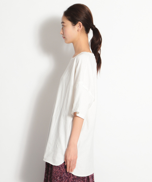 niko and...（ニコアンド）の「ピグメントオーバーＴシャツ（Tシャツ/カットソー・レディース・ホワイト/ライトブルー/ベージュ/キャメル/ピンク・FREE）」の10枚目の写真