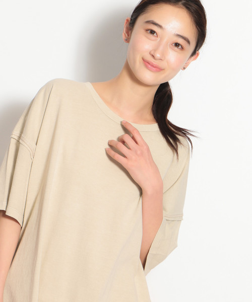 niko and...（ニコアンド）の「ピグメントオーバーＴシャツ（Tシャツ/カットソー・レディース・ホワイト/ライトブルー/ベージュ/キャメル/ピンク・FREE）」の21枚目の写真