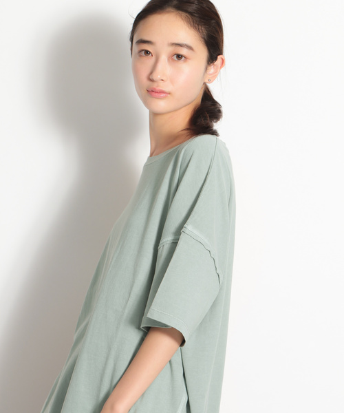 niko and...（ニコアンド）の「ピグメントオーバーＴシャツ（Tシャツ/カットソー・レディース・ホワイト/ライトブルー/ベージュ/キャメル/ピンク・FREE）」の22枚目の写真