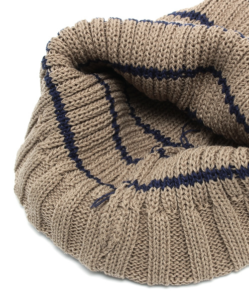 B:MING by BEAMS（ビーミングバイビームス）の「ビーミング by ビームス / 麻混細ボーダー ワッチキャップ（ニットキャップ/ビーニー・レディース・ナチュラル/ベージュ・ONE SIZE）」の8枚目の写真