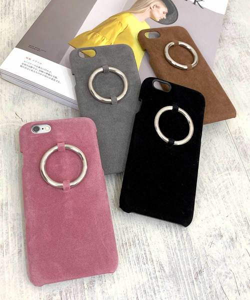 最適な早割価格 Iphoneカバー アイフォンケース Ipc81 モバイルケース カバー C U L シーユーエル のファッション アイフォンケース C U L Iphoneカバー リング スエード風 スエード風