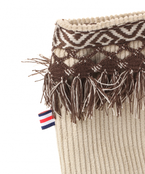 BAYFLOW（ベイフロー）の「フリンジコールロゴトート L（トートバッグ・レディース・ベージュ・FREE）」の5枚目の写真