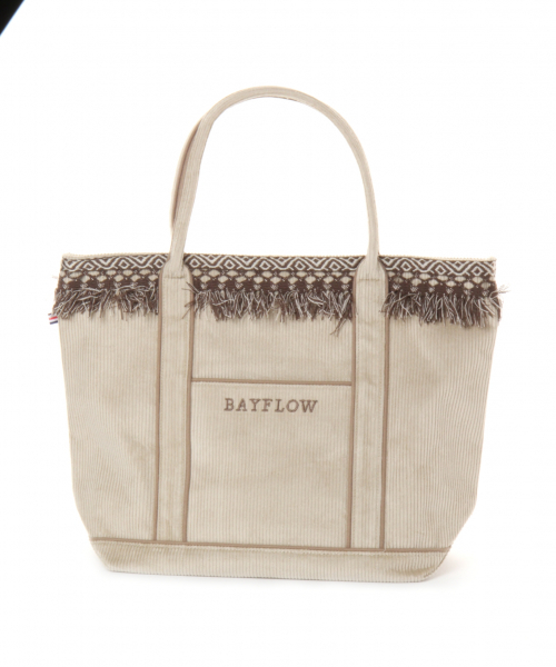 BAYFLOW（ベイフロー）の「フリンジコールロゴトート L（トートバッグ・レディース・ベージュ・FREE）」の16枚目の写真