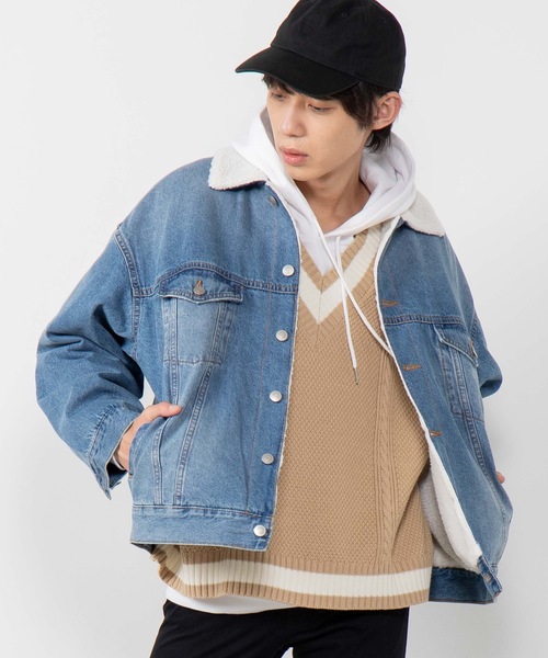 WEGO デニムジャケット ボアジャケット WEGO（ウィゴー）の「WEGO/ボアデニムジャケット（デニムジャケット
