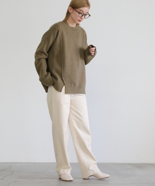 2022 AW フロントデザインニット（ニット/セーター）｜select