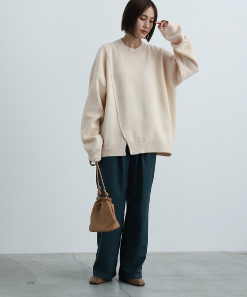 select MOCA(セレクトモカ)の「2022 AW フロントデザインニット(ニット/セーター・レディース・ライトカーキ/アイボリー/モカ/レッド/ブルー・FREE)」の20枚目の写真