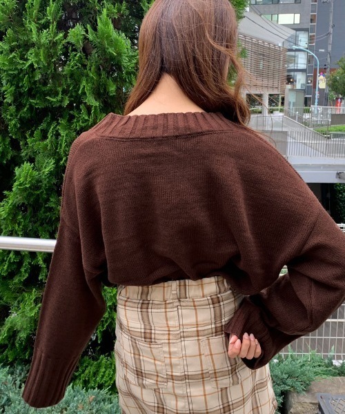 apres jour(アプレジュール)の「Vネックニット【ZOZOTOWN限定アイテム】(ニット/セーター・レディース・ダークブラウン/ベージュ/モカ/ライトベージュ・フリー)」の21枚目の写真