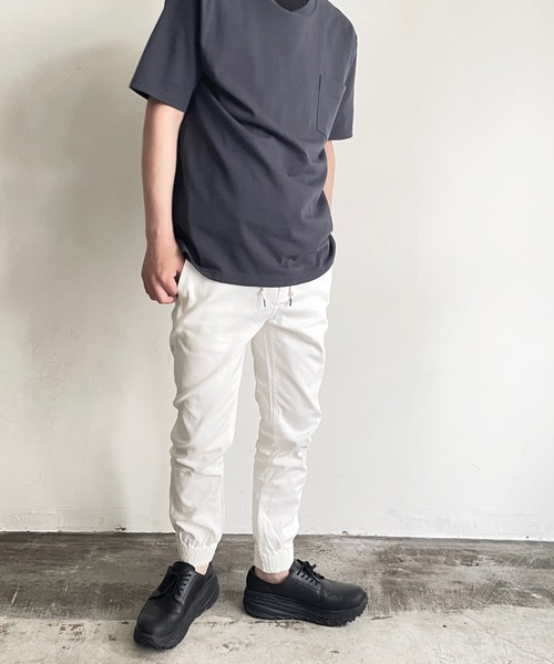 COMMON WARE(コモンウェアー)の「COMMONWARE:STRETCH JOGGER PANTS ストレッチ ジョガー パンツ(その他パンツ・メンズ・ブラック/ベージュ/カーキ/ネイビー/ホワイト・M/L/XL)」の11枚目の写真