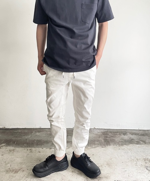COMMON WARE(コモンウェアー)の「COMMONWARE:STRETCH JOGGER PANTS ストレッチ ジョガー パンツ(その他パンツ・メンズ・ブラック/ベージュ/カーキ/ネイビー/ホワイト・M/L/XL)」の12枚目の写真