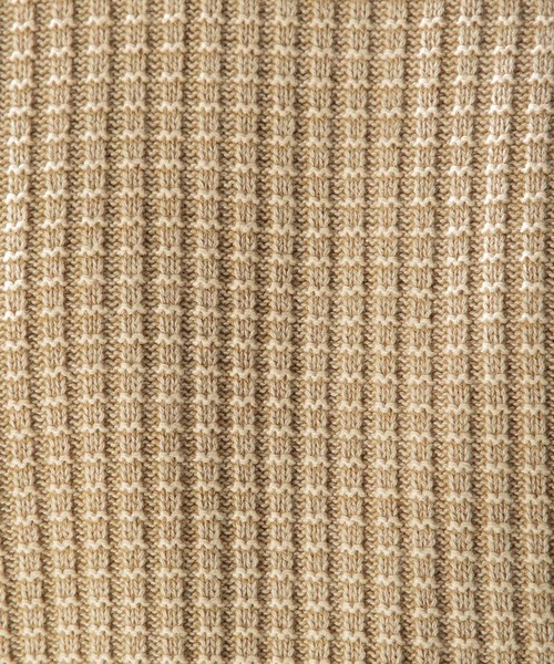 BAYFLOW（ベイフロー）の「コットンフェイドワッフルプルオーバー（ニット/セーター・メンズ・ベージュ/ライトグリーン/ブルー/ピンク・SMALL/MEDIUM/LARGE）」の19枚目の写真