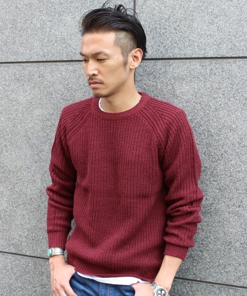 JOURNAL STANDARD relume（ジャーナルスタンダード　レリューム）の「5GG A/W 畔クルーネックニット #●（ニット/セーター・メンズ・オフホワイト/ブラック/グレー/ベージュ/ネイビー/バーガンディー・MEDIUM/LARGE/SMALL）」の6枚目の写真