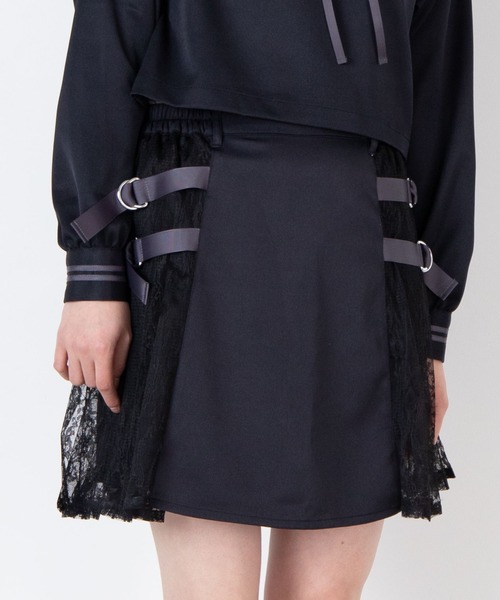 Wego ウィゴー の Wego セットアップ対応商品 レースプリーツベルトスカート スカート Wear
