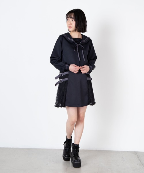 WEGO(ウィゴー)の「WEGO/【セットアップ対応商品】レースプリーツベルトスカート(スカート・レディース・ブラック/オフホワイト・FREE)」の11枚目の写真