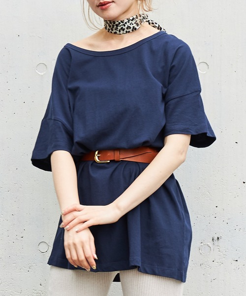 Fizz(フィズ)の「【Fizz/フィズ】 ビッグシルエットTシャツ(Tシャツ/カットソー・レディース・ブラック/ネイビー/グレー/オフホワイト/ラベンダー/ブルー/カーキ・M/L/XL)」の5枚目の写真