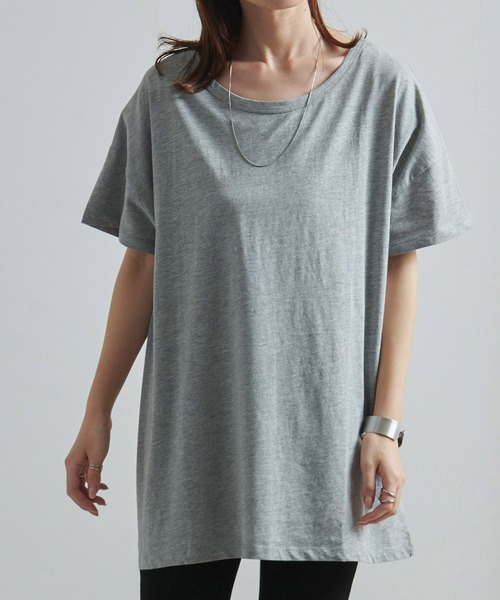 Fizz(フィズ)の「【Fizz/フィズ】 ビッグシルエットTシャツ(Tシャツ/カットソー・レディース・ブラック/ネイビー/グレー/オフホワイト/ラベンダー/ブルー/カーキ・M/L/XL)」の3枚目の写真