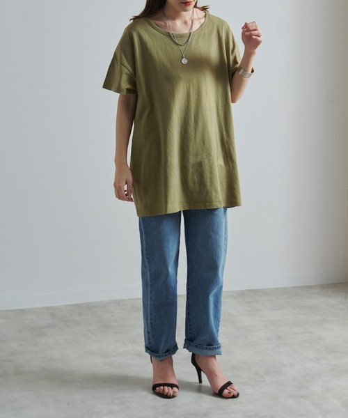 Fizz(フィズ)の「【Fizz/フィズ】 ビッグシルエットTシャツ(Tシャツ/カットソー・レディース・ブラック/ネイビー/グレー/オフホワイト/ラベンダー/ブルー/カーキ・M/L/XL)」の14枚目の写真