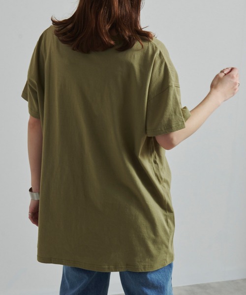 Fizz(フィズ)の「【Fizz/フィズ】 ビッグシルエットTシャツ(Tシャツ/カットソー・レディース・ブラック/ネイビー/グレー/オフホワイト/ラベンダー/ブルー/カーキ・M/L/XL)」の13枚目の写真