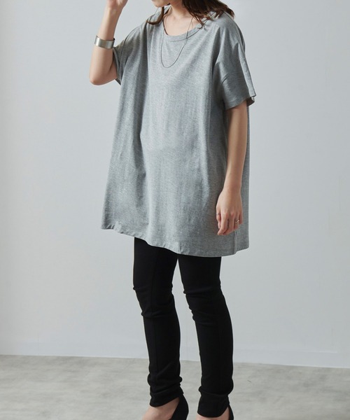 Fizz(フィズ)の「【Fizz/フィズ】 ビッグシルエットTシャツ(Tシャツ/カットソー・レディース・ブラック/ネイビー/グレー/オフホワイト/ラベンダー/ブルー/カーキ・M/L/XL)」の20枚目の写真