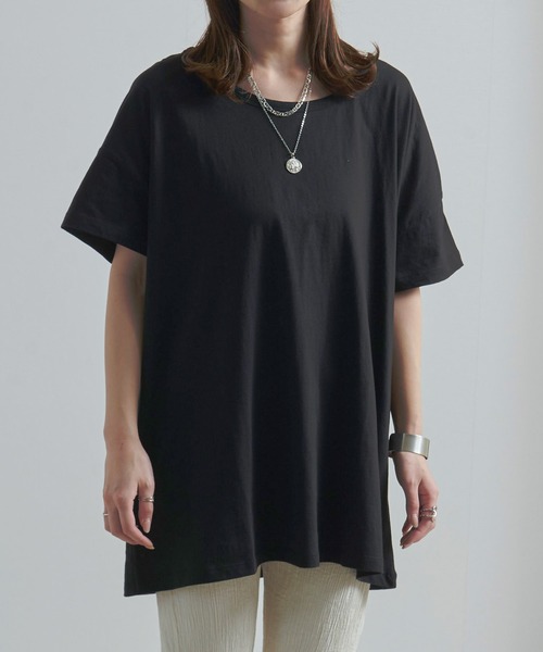 Fizz(フィズ)の「【Fizz/フィズ】 ビッグシルエットTシャツ(Tシャツ/カットソー・レディース・ブラック/ネイビー/グレー/オフホワイト/ラベンダー/ブルー/カーキ・M/L/XL)」の10枚目の写真