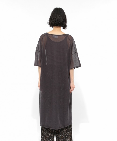 LAKOLE（ラコレ）の「14GリネンMIXボクシーワンピース / LAKOLE（ワンピース・レディース・ベージュ/スモーク/オレンジ・SMALL/MEDIUM）」の17枚目の写真