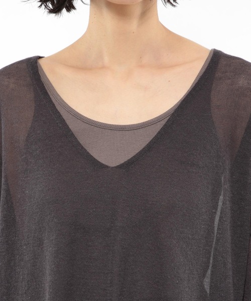 LAKOLE（ラコレ）の「14GリネンMIXボクシーワンピース / LAKOLE（ワンピース・レディース・ベージュ/スモーク/オレンジ・SMALL/MEDIUM）」の12枚目の写真