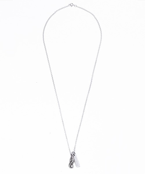 NEW BROWN（ニューブラウン）の「【NEW BROWN】circle feather necklace / サークル フェザー ネックレス　HVYK0160（ネックレス・メンズ・シルバー・FREE）」の4枚目の写真