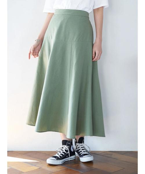 AMERICAN HOLIC（アメリカンホリック）の「テンセルレーヨンスカート　＊〇（スカート・レディース・カーキ/ベージュ/ネイビー・M/L）」の16枚目の写真