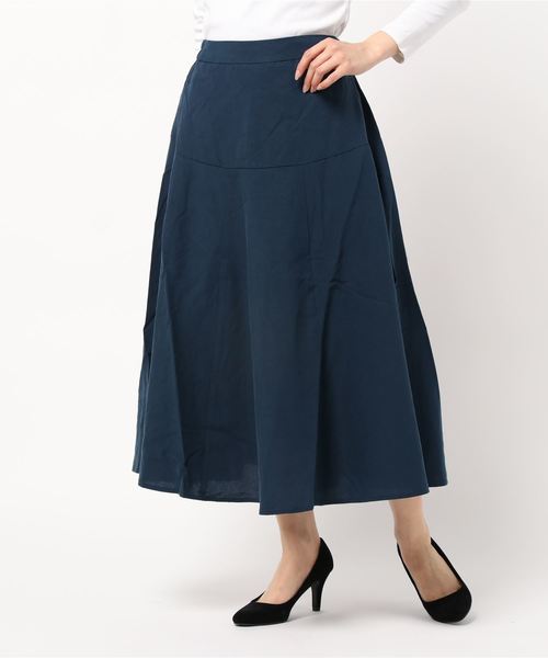 AMERICAN HOLIC（アメリカンホリック）の「テンセルレーヨンスカート　＊〇（スカート・レディース・カーキ/ベージュ/ネイビー・M/L）」の8枚目の写真