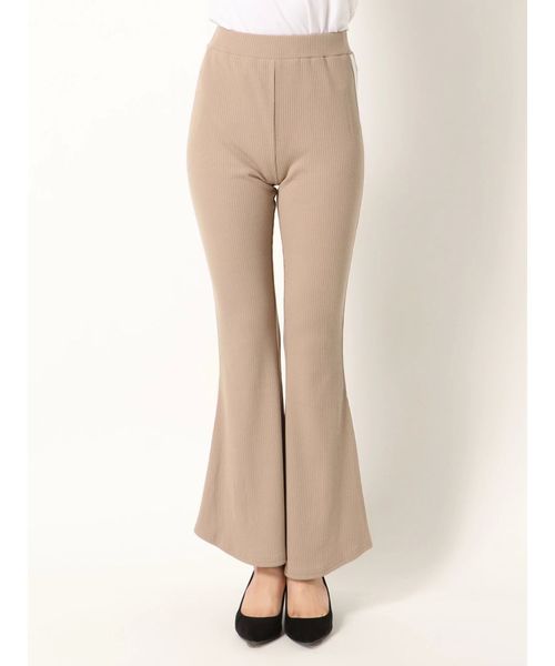 GYDA(ジェイダ)の「フレアカットラインパンツ(その他パンツ・レディース・ブラック/ベージュ・FREE)」の4枚目の写真