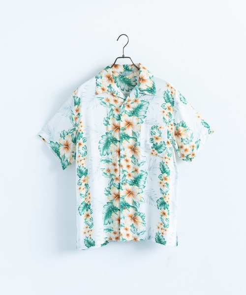 Ressaca(レサーカ)の「オーバーサイズ アロハシャツ 総柄開襟シャツ(シャツ/ブラウス・メンズ・ホワイト/ブラック/ホワイト系その他/その他/ピンク/グリーン/ブルー系その他/ブルー系その他2/ホワイト系その他2/ブルー系その他3/ブラック系その他/ブラック系その他2/ネイビー/ブラック系その他3・M/L/XL)」の2枚目の写真