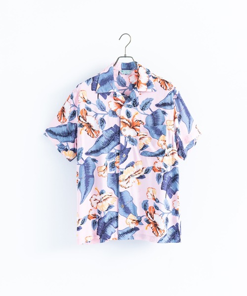 Ressaca(レサーカ)の「オーバーサイズ アロハシャツ 総柄開襟シャツ(シャツ/ブラウス・メンズ・ホワイト/ブラック/ホワイト系その他/その他/ピンク/グリーン/ブルー系その他/ブルー系その他2/ホワイト系その他2/ブルー系その他3/ブラック系その他/ブラック系その他2/ネイビー/ブラック系その他3・M/L/XL)」の13枚目の写真