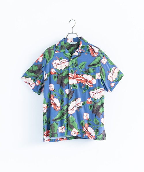 Ressaca(レサーカ)の「オーバーサイズ アロハシャツ 総柄開襟シャツ(シャツ/ブラウス・メンズ・ホワイト/ブラック/ホワイト系その他/その他/ピンク/グリーン/ブルー系その他/ブルー系その他2/ホワイト系その他2/ブルー系その他3/ブラック系その他/ブラック系その他2/ネイビー/ブラック系その他3・M/L/XL)」の8枚目の写真