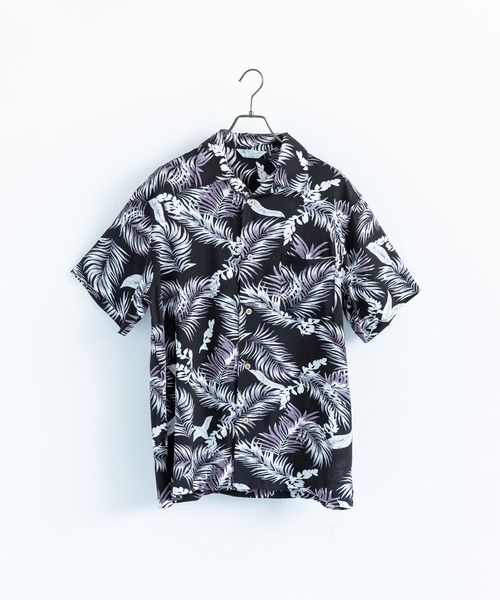 Ressaca(レサーカ)の「オーバーサイズ アロハシャツ 総柄開襟シャツ(シャツ/ブラウス・メンズ・ホワイト/ブラック/ホワイト系その他/その他/ピンク/グリーン/ブルー系その他/ブルー系その他2/ホワイト系その他2/ブルー系その他3/ブラック系その他/ブラック系その他2/ネイビー/ブラック系その他3・M/L/XL)」の7枚目の写真
