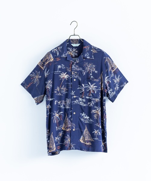 Ressaca(レサーカ)の「オーバーサイズ アロハシャツ 総柄開襟シャツ(シャツ/ブラウス・メンズ・ホワイト/ブラック/ホワイト系その他/その他/ピンク/グリーン/ブルー系その他/ブルー系その他2/ホワイト系その他2/ブルー系その他3/ブラック系その他/ブラック系その他2/ネイビー/ブラック系その他3・M/L/XL)」の11枚目の写真