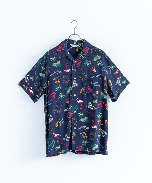 Ressaca(レサーカ)の「オーバーサイズ アロハシャツ 総柄開襟シャツ(シャツ/ブラウス・メンズ・ホワイト/ブラック/ホワイト系その他/その他/ピンク/グリーン/ブルー系その他/ブルー系その他2/ホワイト系その他2/ブルー系その他3/ブラック系その他/ブラック系その他2/ネイビー/ブラック系その他3・M/L/XL)」の12枚目の写真