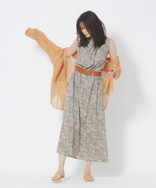 qualite（カリテ）の「ペイント柄2WAYワンピース（ワンピース・レディース・ベージュ/ブルー/ブラック・フリー）」の8枚目の写真