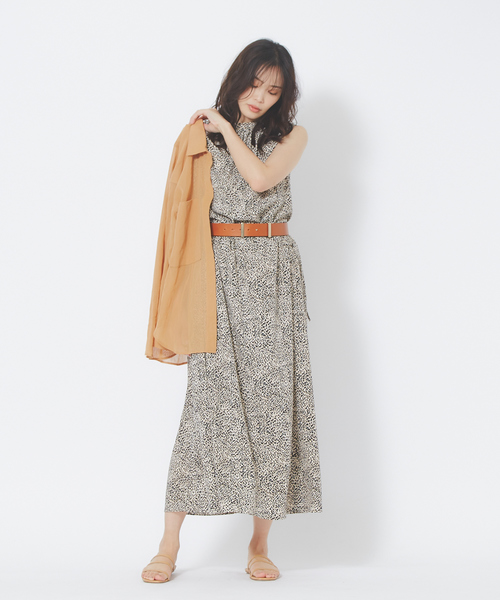 qualite（カリテ）の「ペイント柄2WAYワンピース（ワンピース・レディース・ベージュ/ブルー/ブラック・フリー）」の9枚目の写真