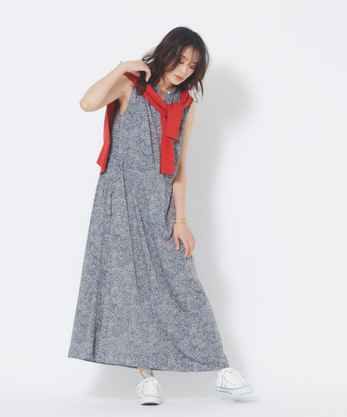 qualite（カリテ）の「ペイント柄2WAYワンピース（ワンピース・レディース・ベージュ/ブルー/ブラック・フリー）」の12枚目の写真