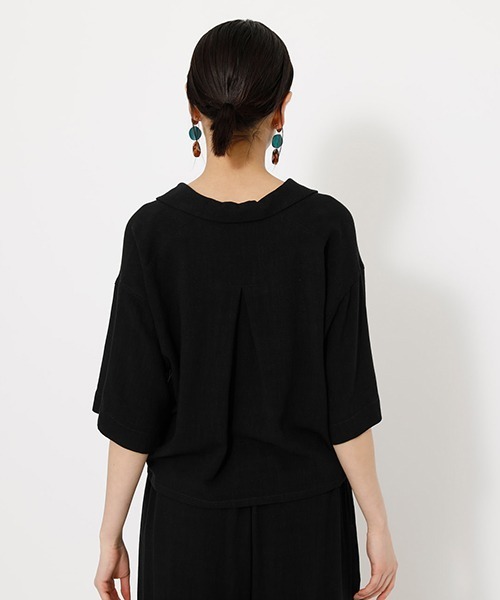 AZUL by moussy（アズールバイマウジー）の「WAIST GATHER POCKET SHIRT/ウエストガーターポケットシャツ（シャツ/ブラウス・レディース・ブラック/キャメル/ライトベージュ・FREE）」の19枚目の写真